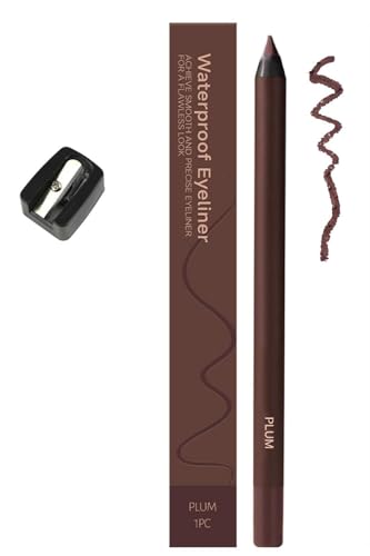 Systemous Eyeliner Pencil, Systemous 24 Hr Waterproof Eyeliner Duo Sharpenable Eye Pencil, Long-Lasting 2 in 1 Eye Liner and Eyebrow Pencils Waterproof Eyeliners, For Eye Makeup (Plum) von AFGQIANG