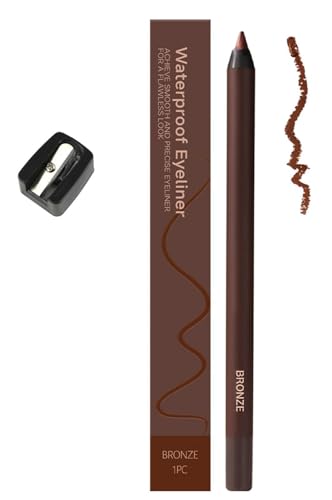 Systemous Eyeliner Pencil, Systemous 24H Waterproof Eyeliner Duo Sharpenable Eye Pencil, Long Lasting 2 in 1 Eye Liner and Eyebrow Pencils Waterproof Eyeliners, For Eye Makeup (Bronze) von AFGQIANG