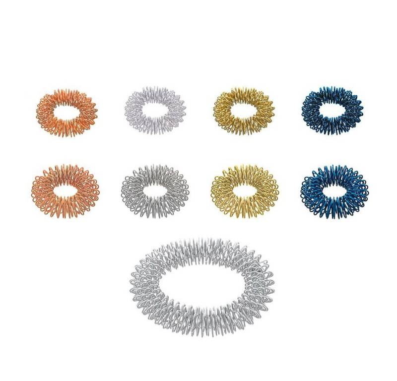 AFH Webshop Massagegerät Massageringe-Set Kombi-Mix, Dank elastischem Federstahl für verschiedene Fingerdicken von AFH Webshop