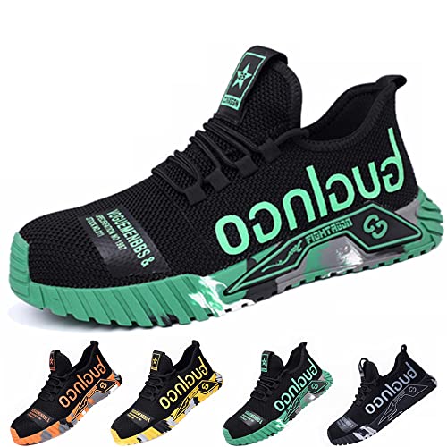 AFJYG Sicherheitsschuhe Herren S3 Leichte Arbeitsschuhe Damen Sportliche Atmungsaktive Schutzschuhe mit Stahlkappen von AFJYG