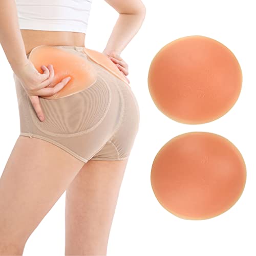 AFLIFLI 1 Paar Silikon Butt Pads, Tragbare Fake Hip Pads, Butt Lifter Enhancer & Gepolsterte Einsätze Polsterung für Frauen Shapewear Control Panties Big Butt Pfirsich, Pfirsich, 20-40 von AFLIFLI