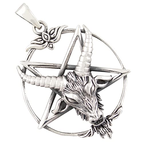 AFP Anhänger Baphomet Pentagramm 925 Sterling Silber AS-572 von AFP