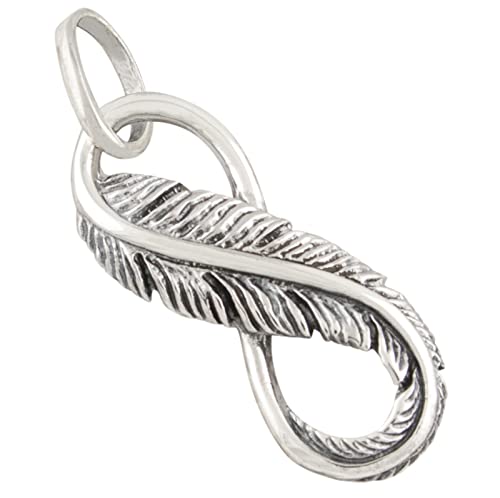 AFP Anhänger Feder Symbol Unendlichkeit 925 Sterling Silber AS-608 von AFP