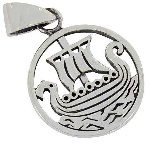 AFP Anhänger Wikingerboot Drachenboot 925 Sterling Silber AS-658 von AFP