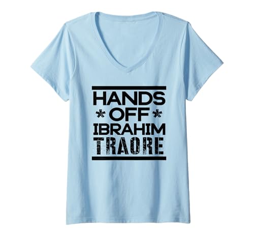 Damen Bravo-Kapitän Ibrahim Traore! Viva Burkina Faso NATION! T-Shirt mit V-Ausschnitt von AFRIKA NATION HOOD MATTERS RISE UP ZITATE SPRÜCHE
