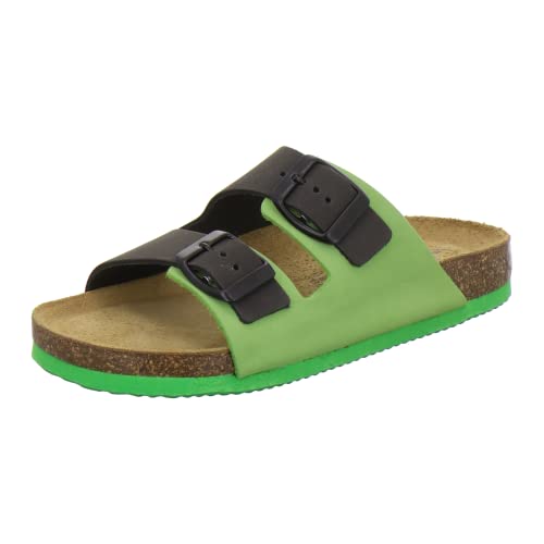 AFS-Schuhe 1100, sportliche Kinder-Pantoletten, hochwertiges, echtes Leder (28 EU, Apfel-Stone Nubuk) von AFS-Schuhe