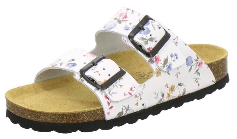 AFS-Schuhe 210006 Zweischnaller Pantolette für Damen mit Fußbett, bequeme Sandalen aus Leder von AFS-Schuhe