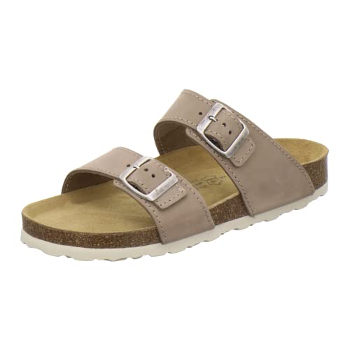 AFS-Schuhe 2102, Bequeme Damen Pantoletten echt Leder, praktische Arbeitsschuhe, Hausschuhe, Handmade in Germany (41 EU, Sand Nubuk) von AFS-Schuhe
