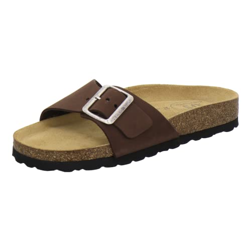 AFS-Schuhe 2112, modische Damen-Pantoletten, hochwertiges, echtes Leder, Made in Germany Größe 43 EU Braun (Mocca) von AFS-Schuhe