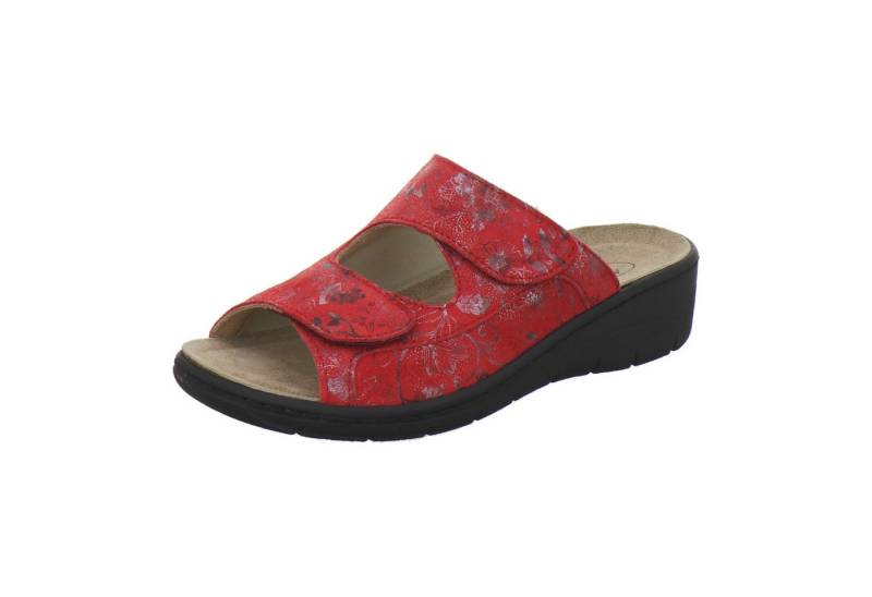 AFS-Schuhe 2783230 Hallux Wechselfußbett Pantolette für Damen mit Keilabsatz, bequeme Sandalen aus Leder von AFS-Schuhe