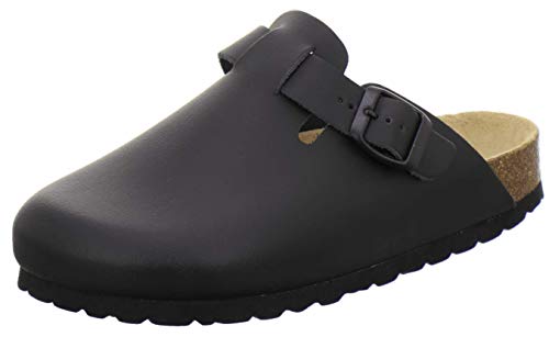 AFS-Schuhe 2900 Clogs Damen Bequeme Hausschuhe aus Leder Made in Germany (39 EU, schwarz) von AFS-Schuhe