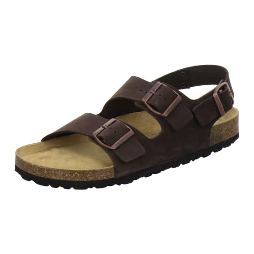 AFS-Schuhe 3105 Bequeme Sandalen für Herren Leder, Hausschuhe Arbeitsschuhe, Made in Germany (42 EU, mocca) von AFS-Schuhe