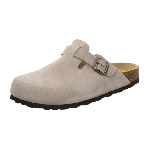 AFS-Schuhe 3900 Herren Clogs, Bequeme Hausschuhe für Männer, Pantoffeln aus Leder, Made in Germany (44 EU, Quarz Nubuk) von AFS-Schuhe