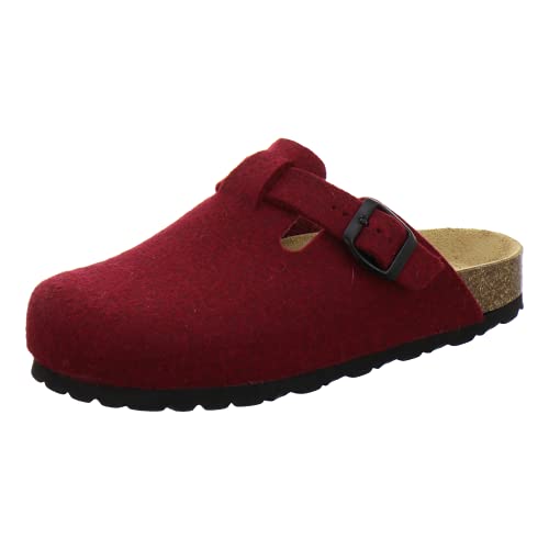 AFS-Schuhe Damen Hausschuhe geschlossen aus Filz, Bequeme, warme Winter Clogs, Made in Germany, 26900 (36 EU, Beere) von AFS-Schuhe