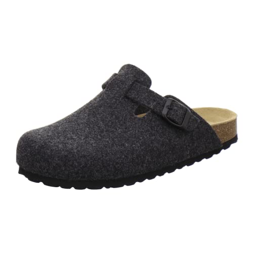 AFS-Schuhe Herren Hausschuhe geschlossen aus Filz, Bequeme, warme Winter Clogs, Made in Germany, 36900 (44 EU, anthrazit) von AFS-Schuhe