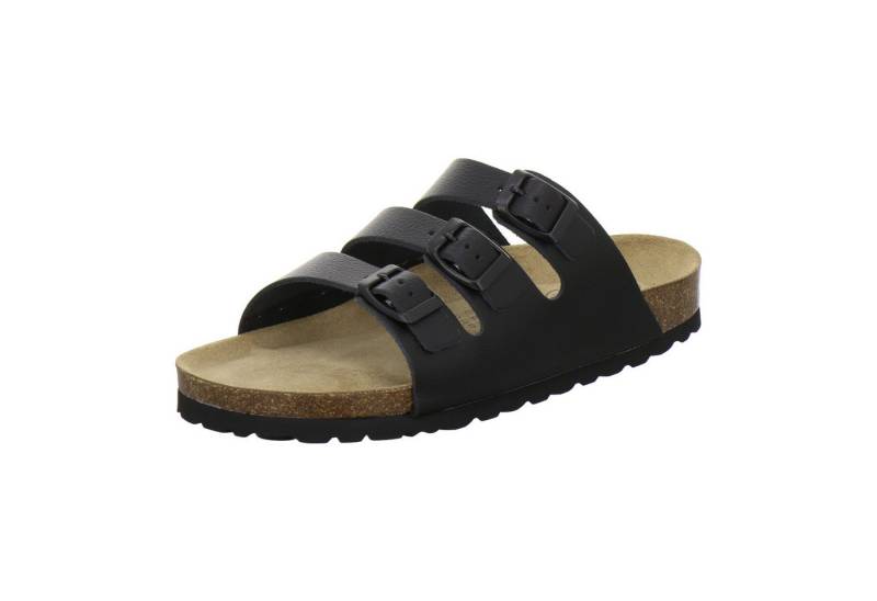 AFS-Schuhe 213323 Dreischnaller Pantolette für Damen mit Fußbett, bequeme Sandalen aus Leder von AFS-Schuhe