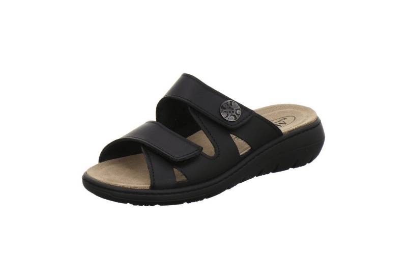 AFS-Schuhe 280823 Wechselfußbett Pantolette für Damen mit Keilabsatz, bequeme Sandalen aus Leder von AFS-Schuhe