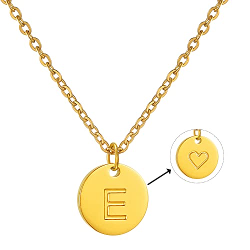 AFSTALR Damen Initialen Kette E Buchstaben Anhänger Gold Kette mit Herzen Geburtstagsgeschenk für Mädchen von AFSTALR