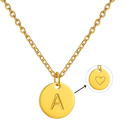 AFSTALR Damen Initialen Kette A Buchstaben Anhänger Gold Kette mit Herzen Geburtstagsgeschenk für Mädchen von AFSTALR