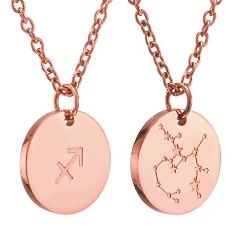 AFSTALR Sternzeichen Kette Schütze Rosegold für Damen Horoskop Kette Mutter Tochter Freunde Geburtstagsgeschenk von AFSTALR