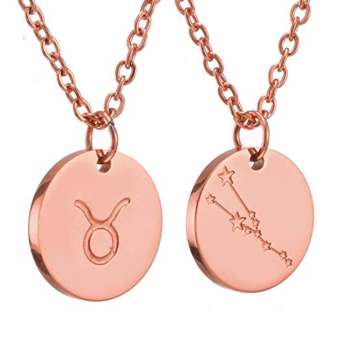 AFSTALR Sternzeichen Kette Stier Rosegold für Damen Horoskop Kette Mutter Tochter Freunde Geburtstagsgeschenk AFSTALR Sternzeichen Kette Stier Rosegold für Damen Horoskop Kette Mutter Tochter Freunde Geburtstagsgeschenk von AFSTALR