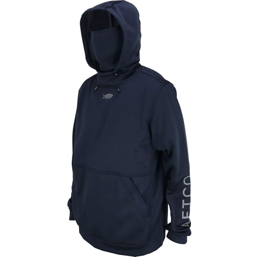 AFTCO Technischer Kapuzenpullover mit Reaper, Marineblau, L von AFTCO