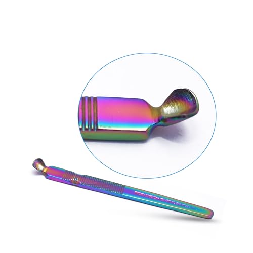 Der professionelle Gel Fx Cuticle Pushers Remover bereitet Nägel vor und entfernt Edelstahl-Schönheitsgele für Mädchen (Regenbogen, 5,5 Zoll) von AFTREN