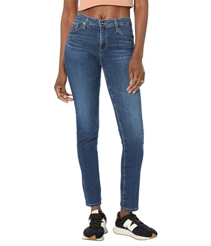 AG Adriano Goldschmied Damen Prima Mid Rise Cigarette Ankle Jeans, Switchback, 29 von AG Adriano Goldschmied