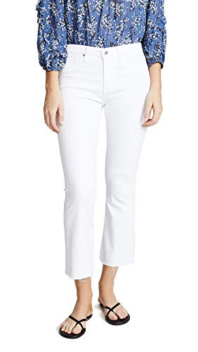 AG Adriano Goldschmied Damen Jodi Crop Raw Hem Jeans, weiß, 24-26 von AG Adriano Goldschmied