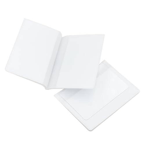 AG DAILY ESSENTIALS 2 Stück Kunststoff-Brieftaschen-Einsätze, doppelseitig, klares Vinyl-Bild- und Kartenhalter, hergestellt für Kreditkarten auf beiden Seiten, Transparent, Dreifach gefaltet von AG DAILY ESSENTIALS