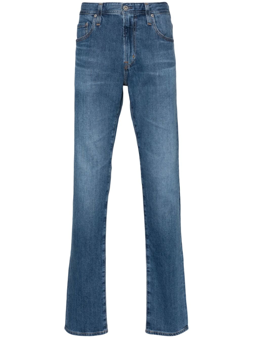 AG Jeans Tellis Straight-Leg-Jeans mit Logo-Patch - Blau von AG Jeans