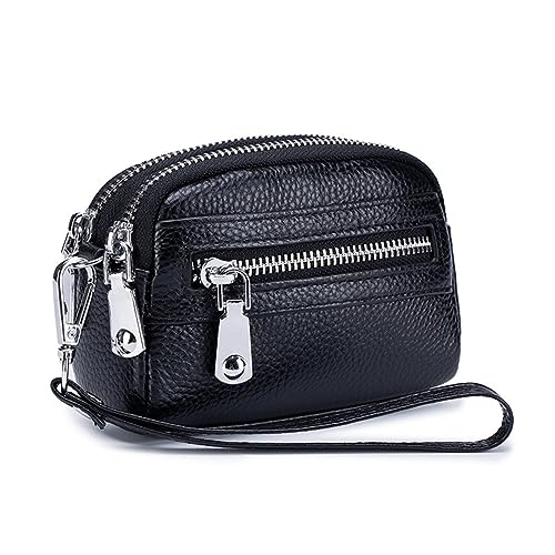 AGALUS Mini-Tasche Für Damen, Zero-Geldbörse, Großes Fassungsvermögen, Doppelter Reißverschluss, Multifunktionale Handtasche, Münztasche, Handtasche,Farbe1 von AGALUS