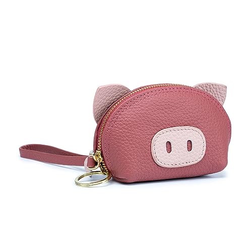 AGALUS Niedliche Zero Wallet Anhänger Cartoon Damen Mini Griff Münztasche Leder,Farbe2 von AGALUS