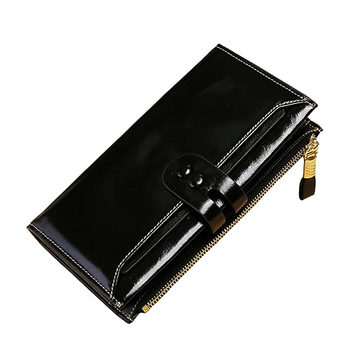 AGALUS PU Damen Geldbörse Multi Card Retro Öl Wachs Leder Geldbörse Lange RFID Anti Diebstahl Bürste Handtasche,Farbe6 von AGALUS