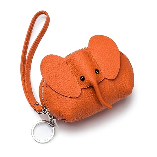 AGALUS Tasche Kreative Kartentasche Echtes Leder Elefant Null Brieftasche Damen Kleine Handtasche Münztasche,Farbe3 von AGALUS