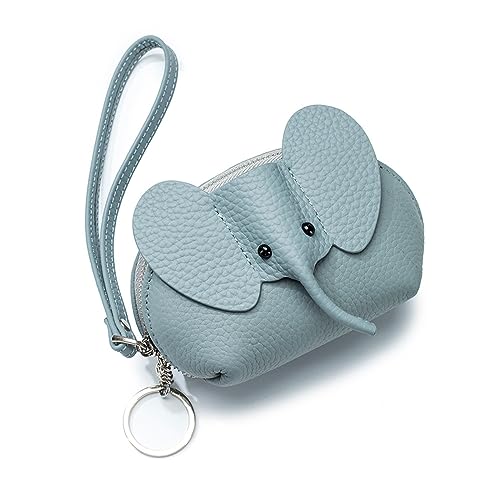 AGALUS Tasche Kreative Kartentasche Echtes Leder Elefant Null Brieftasche Damen Kleine Handtasche Münztasche,Farbe4 von AGALUS