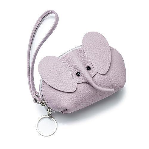 AGALUS Tasche Kreative Kartentasche Echtes Leder Elefant Null Brieftasche Damen Kleine Handtasche Münztasche,Farbe7 von AGALUS