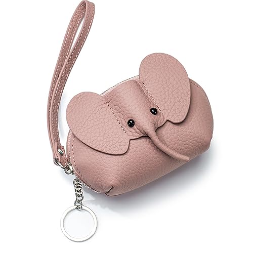 AGALUS Tasche Kreative Kartentasche Echtes Leder Elefant Null Brieftasche Damen Kleine Handtasche Münztasche,Farbe8 von AGALUS