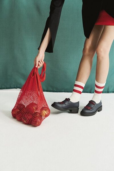 AGAZI DIANE (navy blue) - 3 in 1 corn leather loafers (vegan, plant-based) von AGAZI