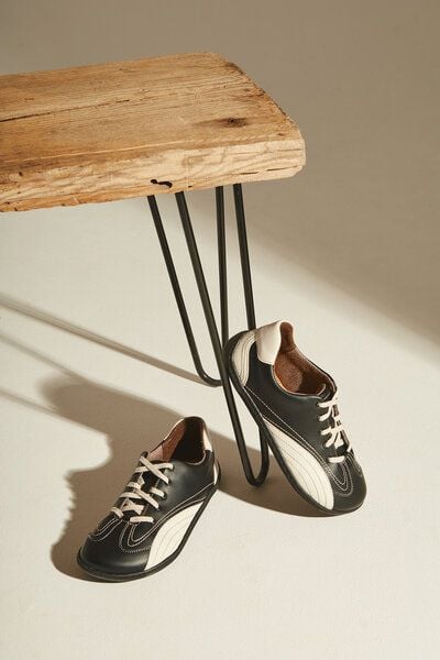 AGAZI BARE 1 PENGUIN – schwarz-weiße vegane Barfußschuhe aus pflanzlichem Leder von AGAZI