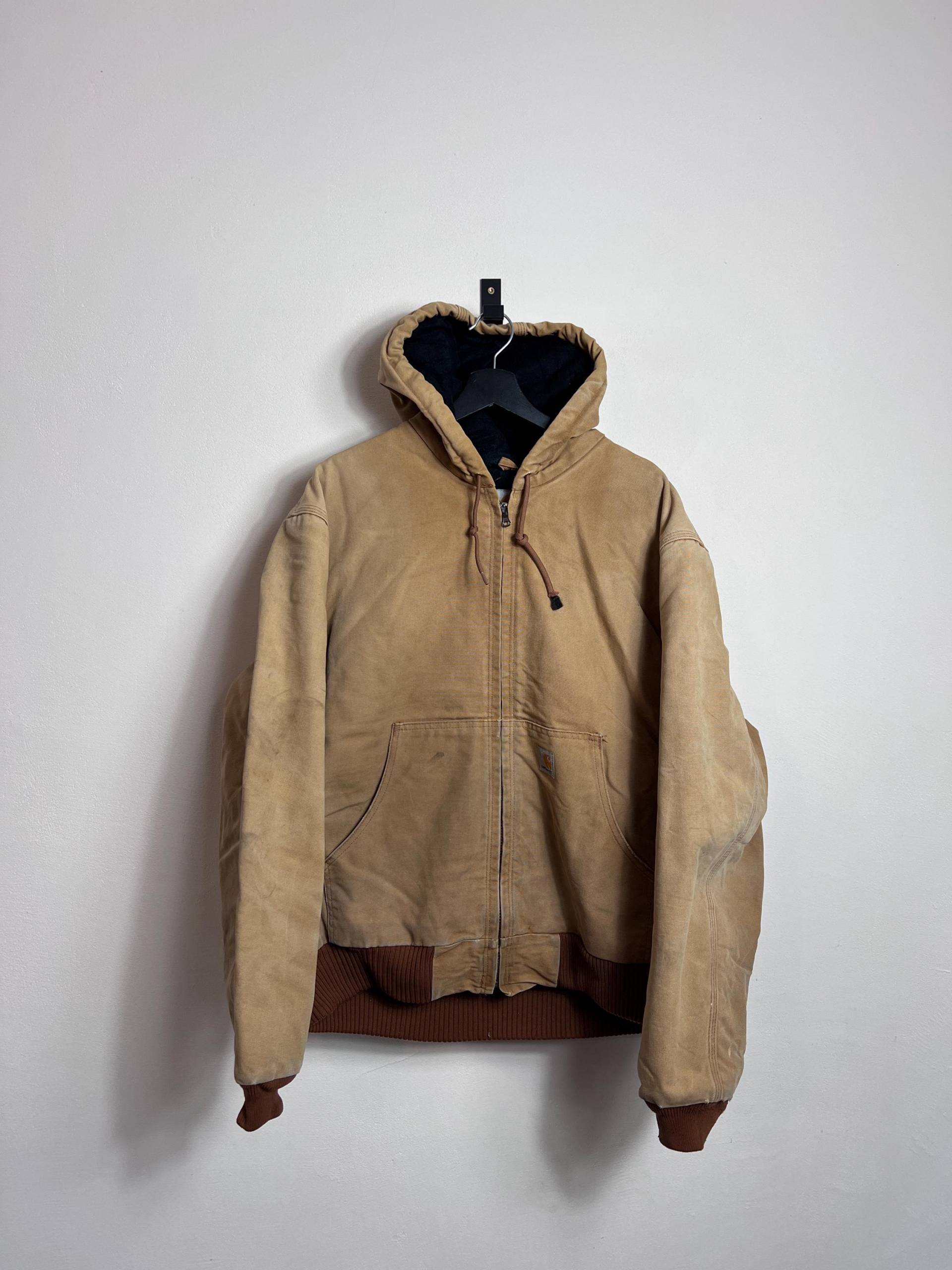 Carhartt Active Jacket L Xl Brown Winter Lining Denim Workwear Y2K von AGEDvntg