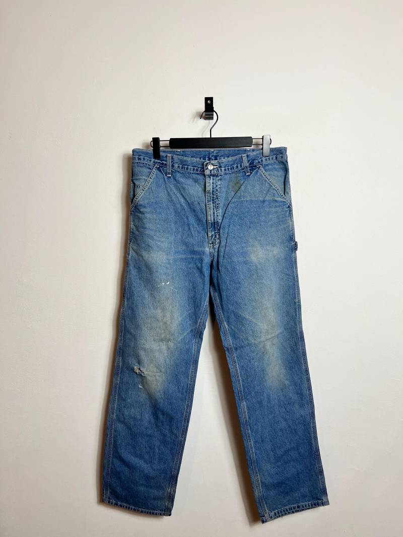 Carhartt Single Knee Pants Xl 38X34 Blue Denim Carpenter Workwear Made in Mexico von AGEDvntg
