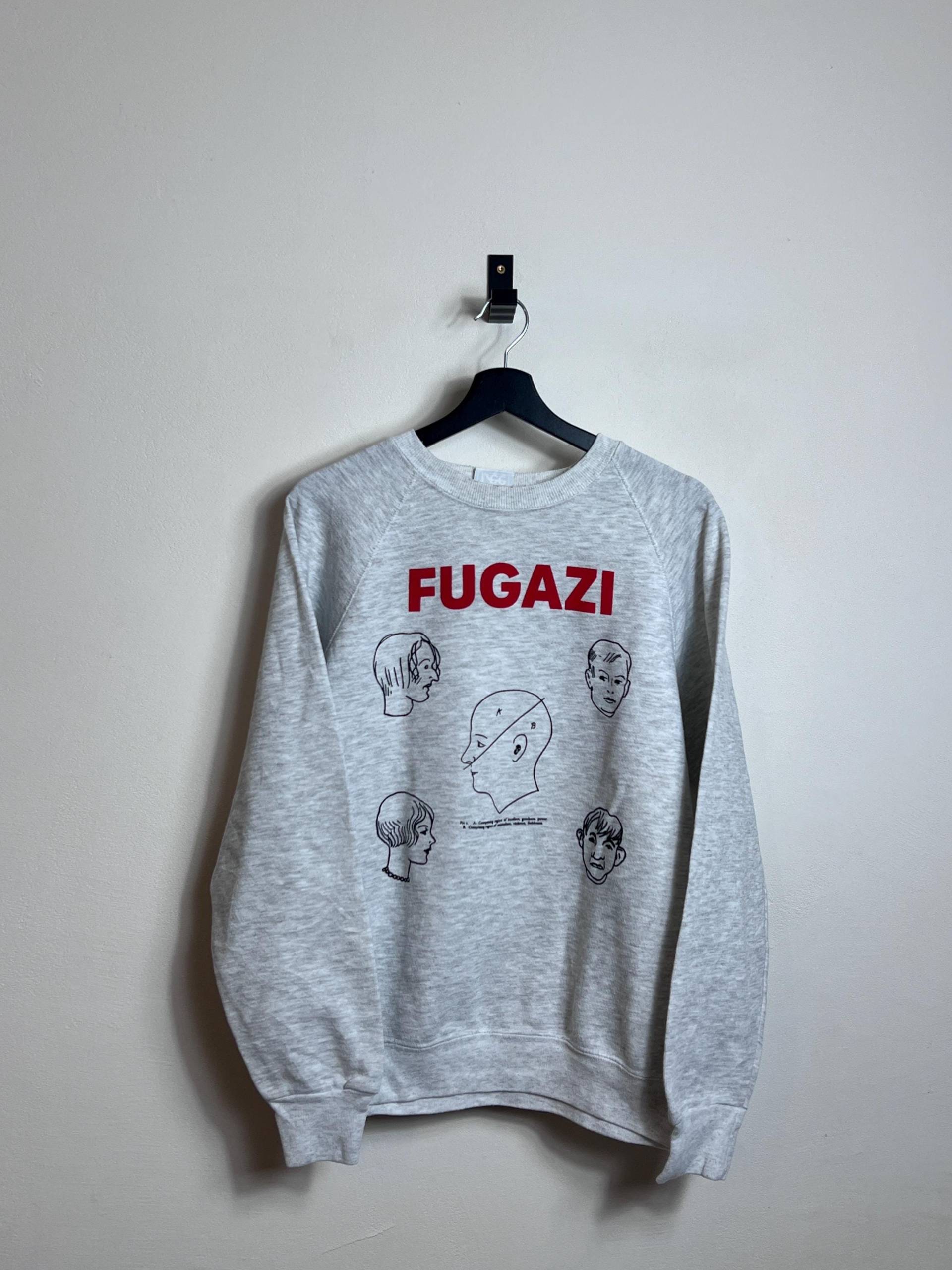 Fugazi Band Crew Neck S Melange Grey Lee Minor Threat Punk Hc Sweater Screen Print von AGEDvntg