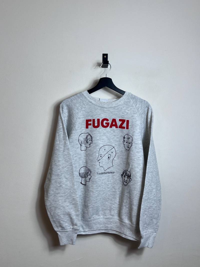 Fugazi Band Crew Neck S Melange Grey Lee Minor Threat Punk Hc Sweater Screen Print von AGEDvntg