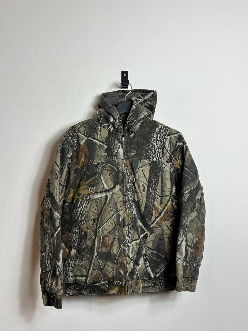 Realtree Workwear Jacket S Denim Hooded Bomber von AGEDvntg