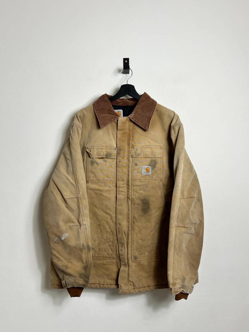 Vintage Carhartt Arctic Coat Xxl Beige Denim Workwear Jacket Made in Usa 90S Vintage Carhartt Arctic Coat Xxl Beige Denim Workwear Jacket Made in Usa 90S von AGEDvntg