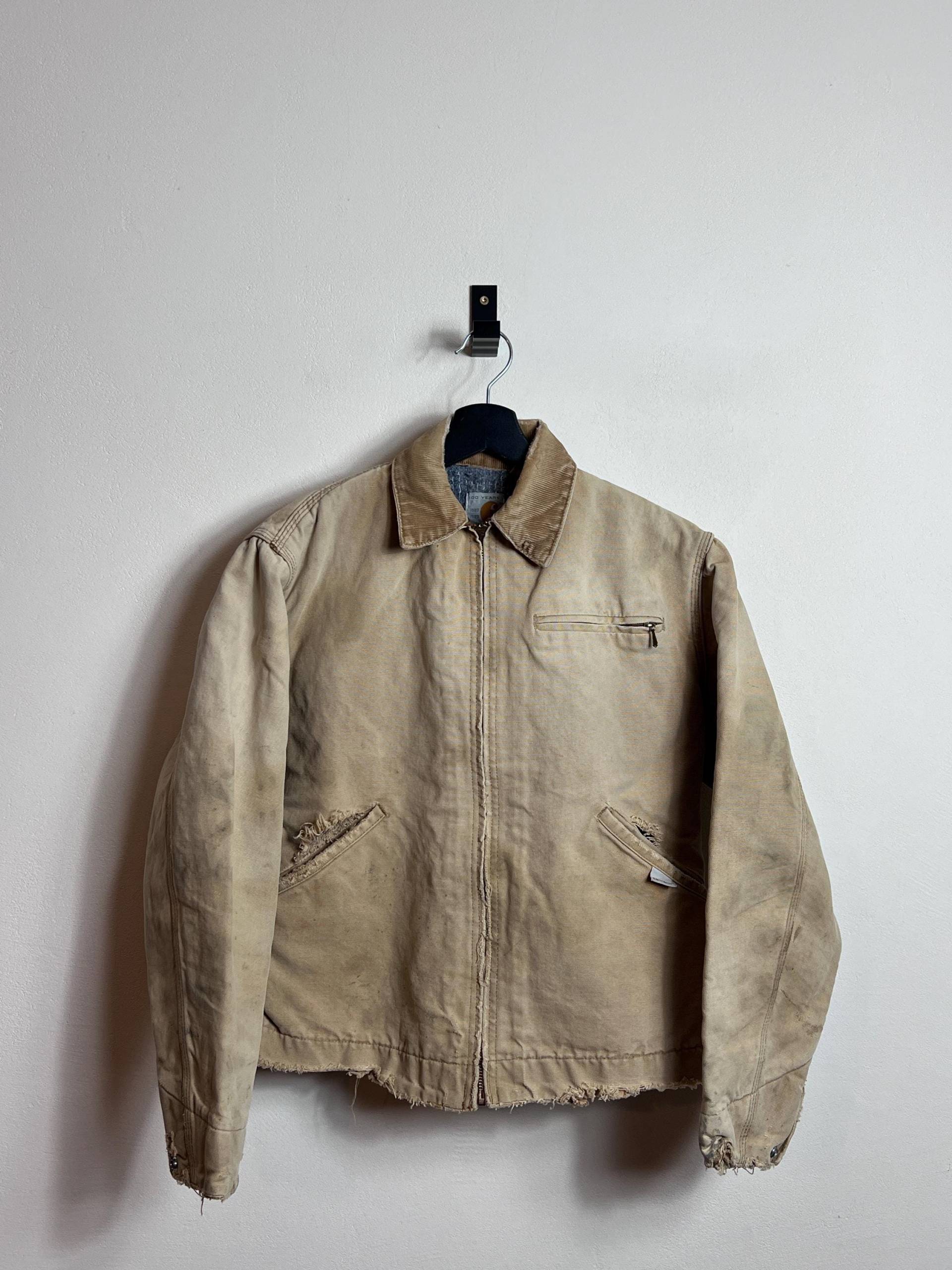 Vintage Carhartt Detroit Jacket Toddler Kids Brown Distressed Denim Workwear von AGEDvntg