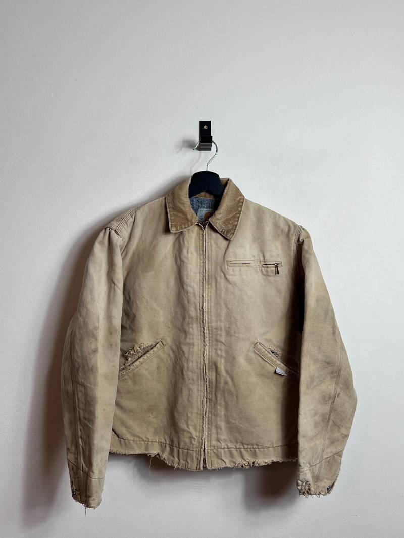 Vintage Carhartt Detroit Jacket Toddler Kids Brown Distressed Denim Workwear von AGEDvntg