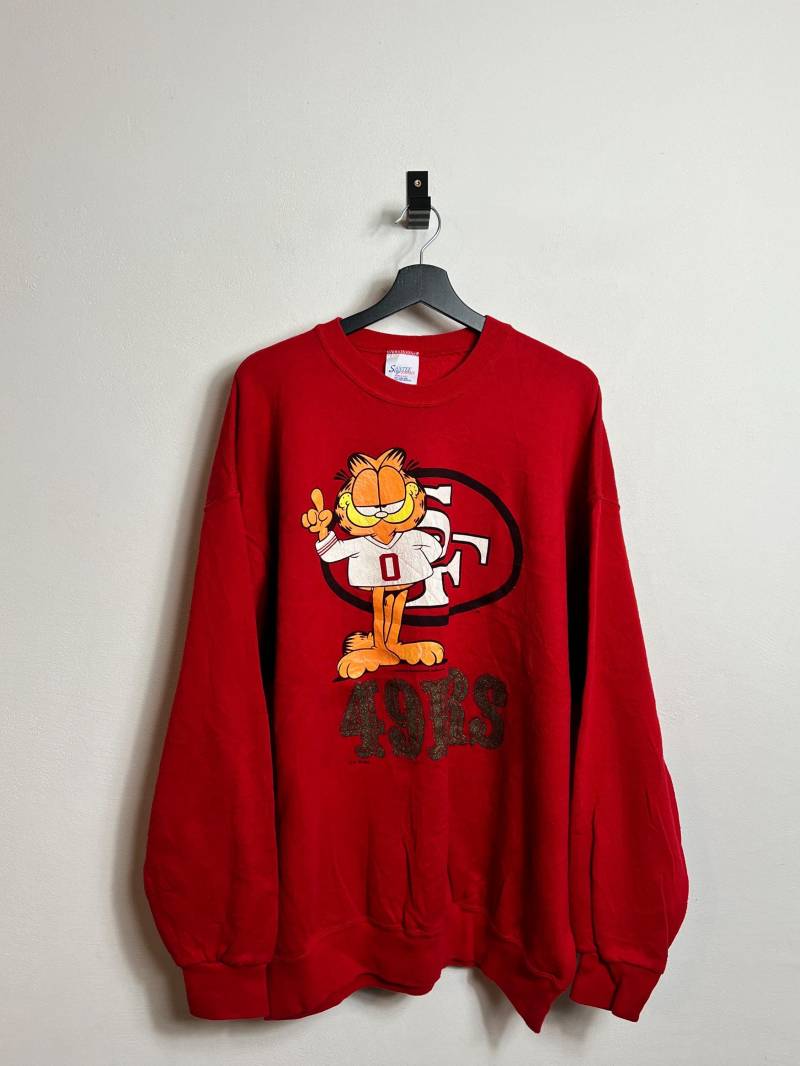 Vintage Sf 49Ers Garfield Crew Neck Xxl Red 90S Sweater San Francisco von AGEDvntg