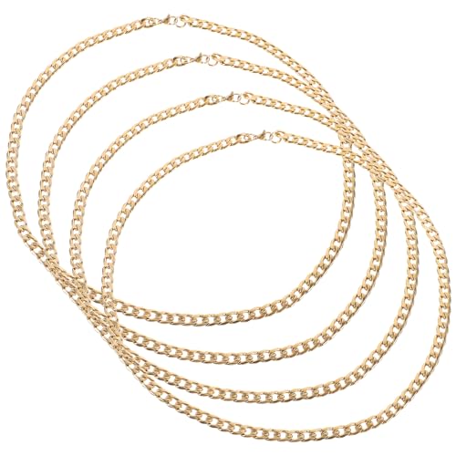 AGFELO 4 Stücke Hip Hop Rapper Faux Gold Kette Halskette Chunky Halskette Edelstahl Kette für 80er 90er Jahre Punk Stil Hip Hop Kette Halskette, 8MM 61.0 cm lang, Edelstahl, Diamant AGFELO 4 Stücke Hip Hop Rapper Faux Gold Kette Halskette Chunky Halskette Edelstahl Kette für 80er 90er Jahre Punk Stil Hip Hop Kette Halskette, 8MM 61.0 cm lang, Edelstahl, Diamant von AGFELO